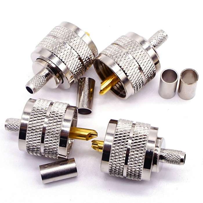 5pcs Crimping Coaxial Rf Connector for Rg58/u Lmr195 Coaxial Cable