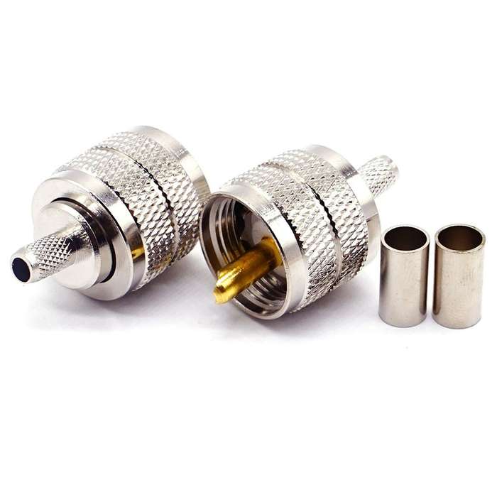 5pcs Crimping Coaxial Rf Connector for Rg58/u Lmr195 Coaxial Cable