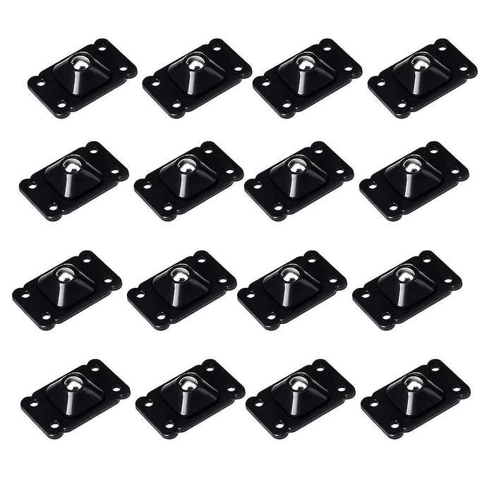 16 Pcs Self Adhesive Wheels 4.5 X 2.8cm(black)