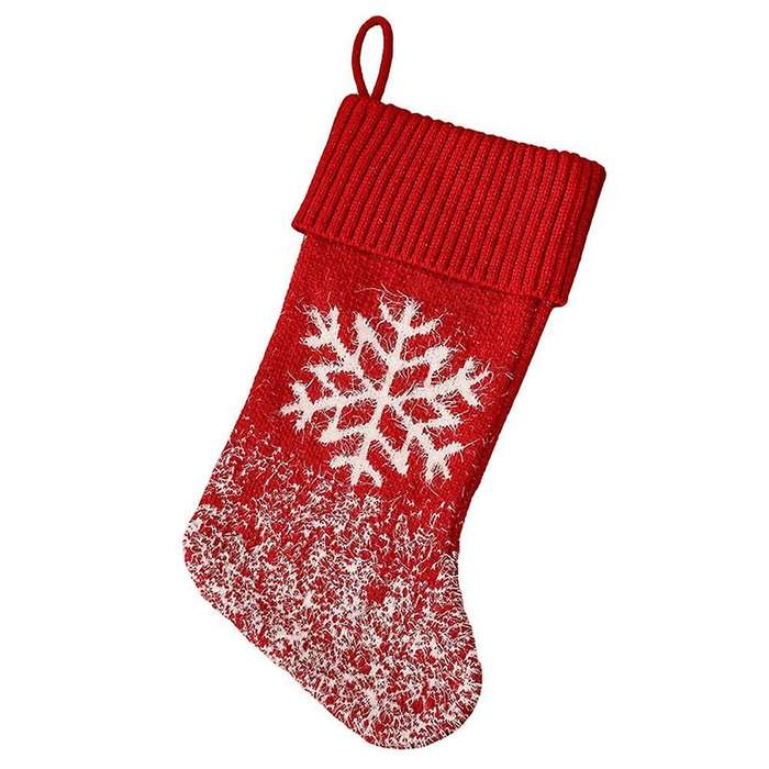 Thick Knitting Christmas Socks Gift Bag Santa Snowman Deer Socks D
