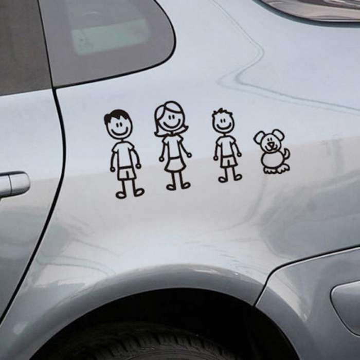 10 Stck Autoaufkleber Glcksaufkleber Stickers Fr Fenster(schwarz)