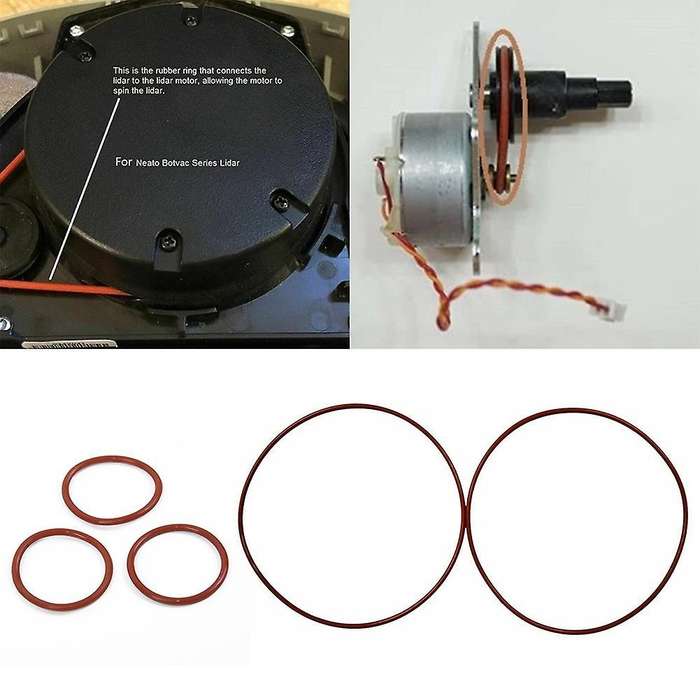 8pcs Replacement Side Brush Motor O-ring Drive Belt for Neato Botvac