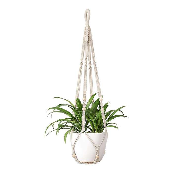 Plant Hook Indoor Hanging Flowerpot Basket White