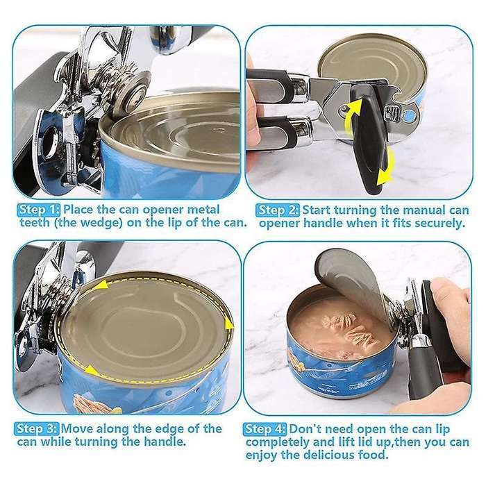 Kitchen Durable Stainless Steel Heavy-duty Can Opener Safe Cutting
