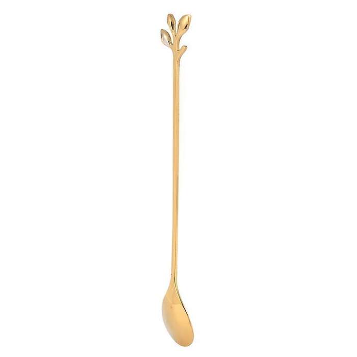 Iced Tea Spoons Set, Gold Leaf Cocktail Stirring Spoons (gold,6)