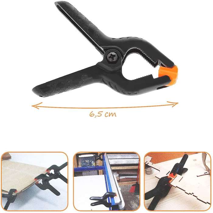 24x Spring Clamps, Plastic Glue Clamps for Universal Use In The Home