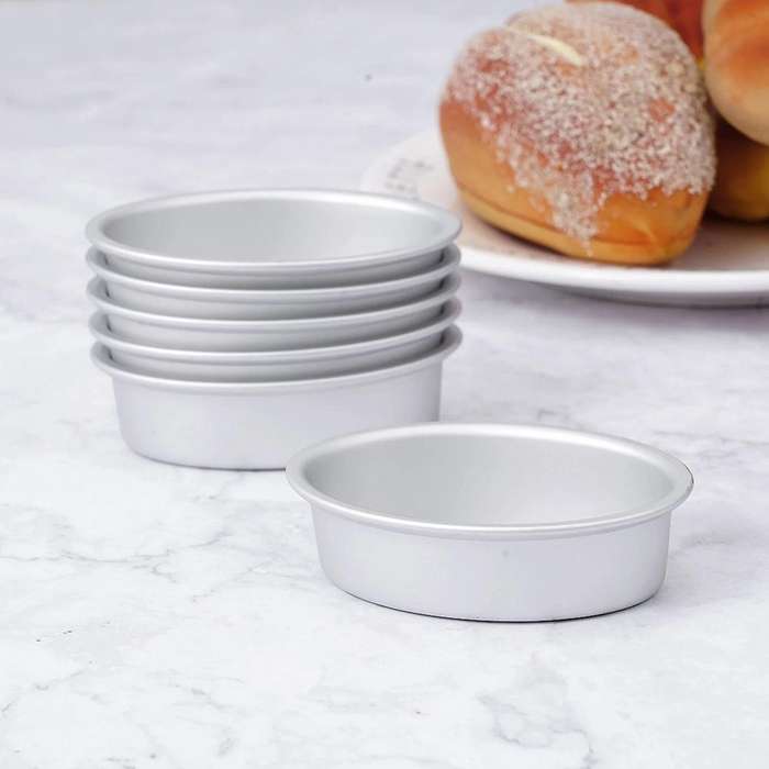 6pcs Cheese Pans Non-stick Bakeware Oval Shape Bread Mold Diy Tools
