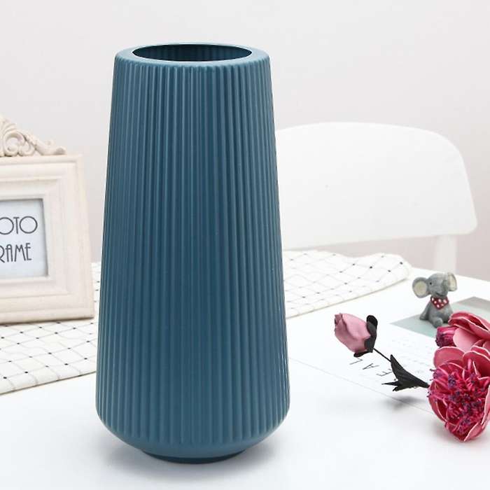 Nordic Style Plastic Vase Dried Flower Arrangement Pot Holder,green