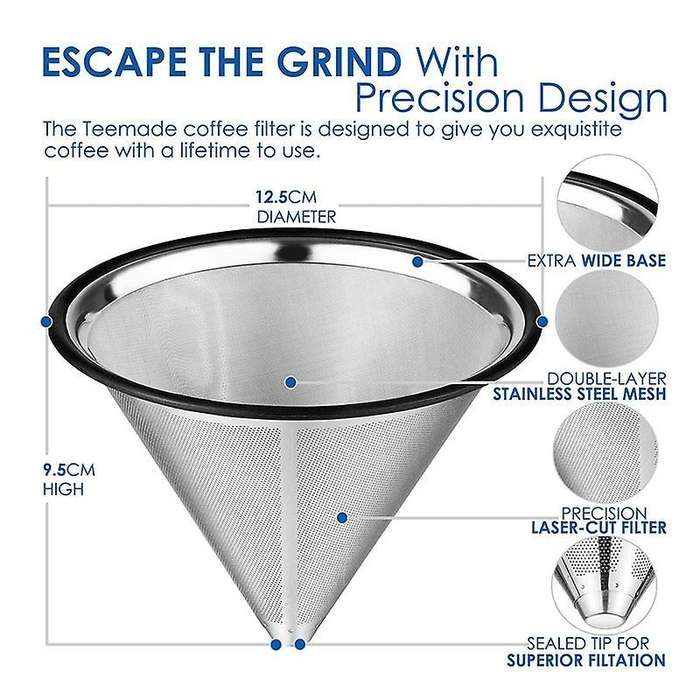 Coffee Pouring Filter Reusable Stainless Steel Coffee Dripper
