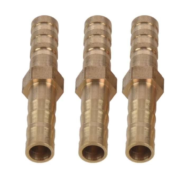 5pcs 6mm Inner Dia Air Gas Straight Hose Pipe Barb Coupler Connector