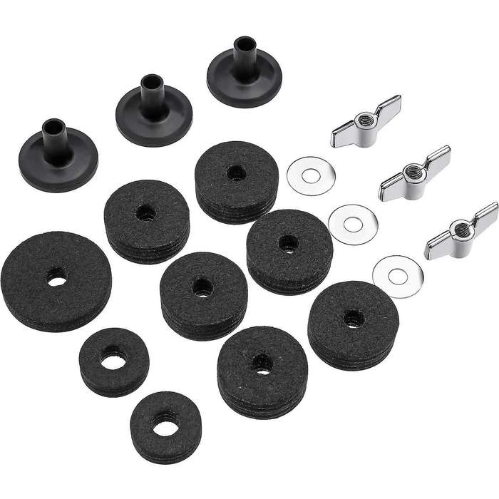 18 Pieces Cymbal Accessories Cymbal Felts Hi-hat Clutch Felt