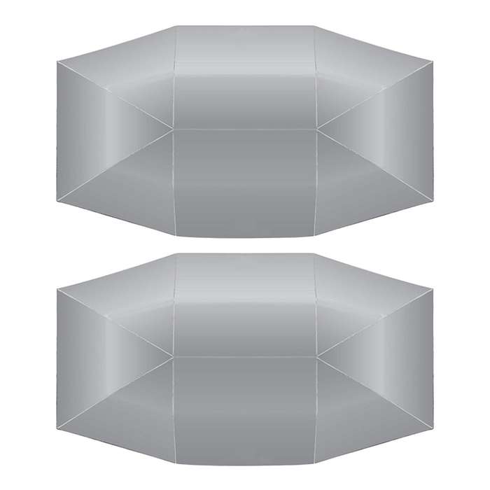 2x Car Sun Shade Umbrella Cover Tent Cloth 4.2 X 2.1m Silver