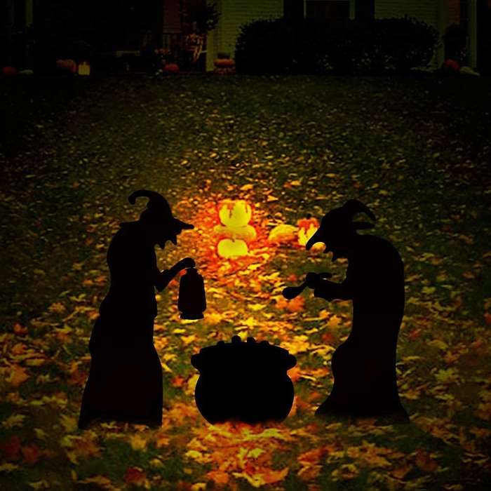 Halloween Witch Black Silhouette Holiday Decoration Garden Props
