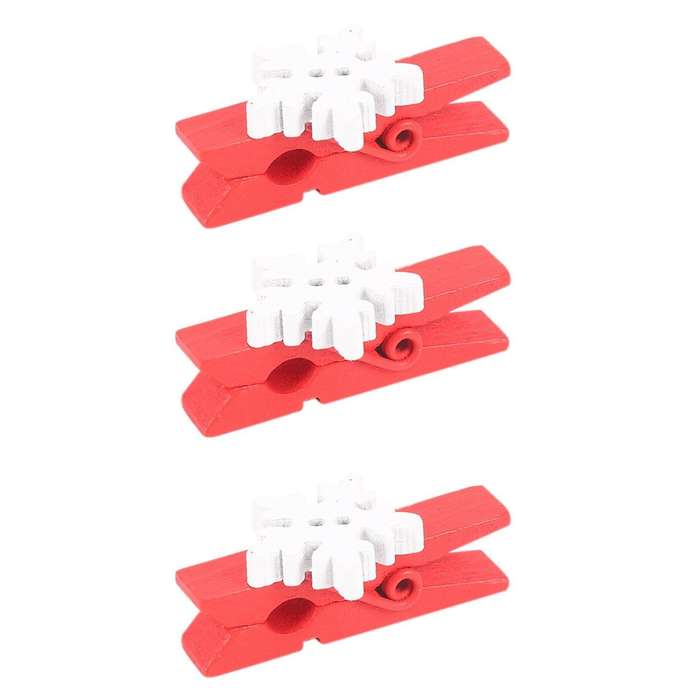 100pcs Mini Cartoon Patch Wooden Clip Christmas Series Wooden Clip 1