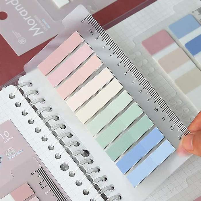 Index Tabs with Ruler, 4 Pack 660 Pieces Sticky Tab B