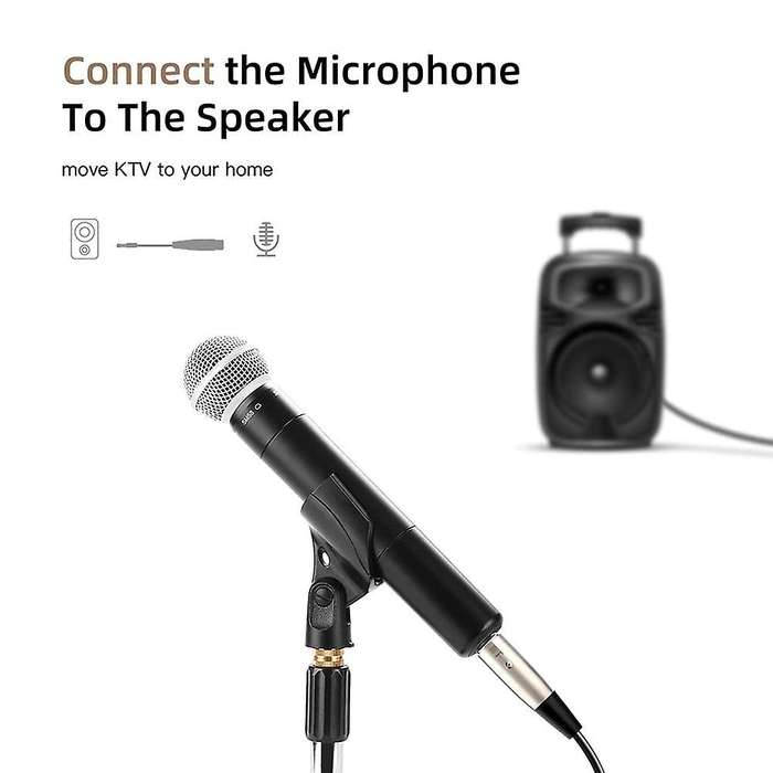 3.5mm Male to Female Audio Cable for Mixer Microphones Black 1.5m