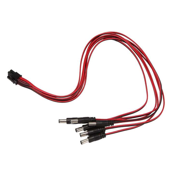 50cm 6-pin Male to Dc 12v Cable Dc Cable Black+red