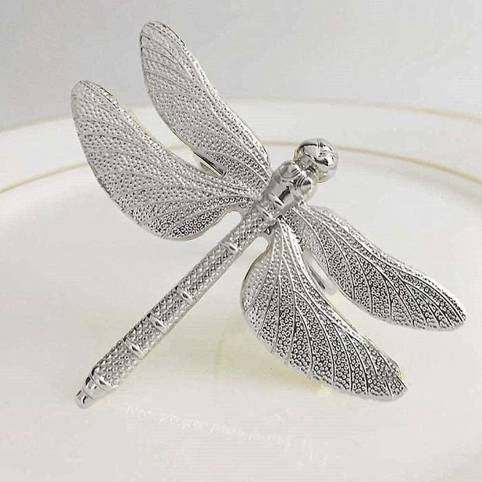 Silver Napkin Rings Set 8 for Wedding Holiday, Dinner Party Occasion