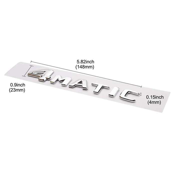 Silver Auto Trunk Door Bumper Badge Decal Emblem for Mercedes-benz