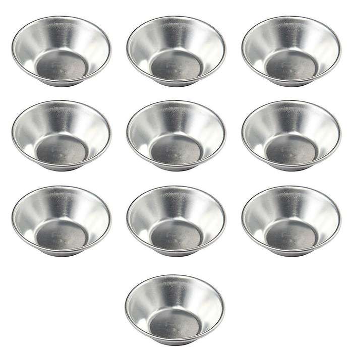 10pcs Aluminum Alloy Egg Tart Mold Baking Mold Oven Baking Tools
