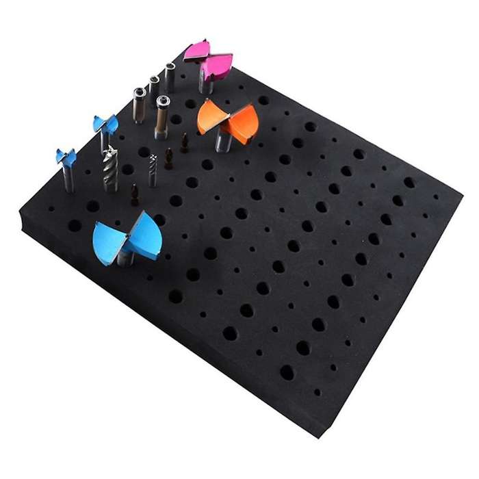 110 Holes Router Bit Tray Storage Holder for 1/4inch 1/2inch Shank