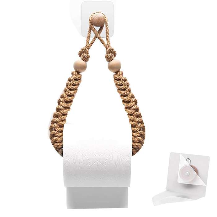 Toilet Paper Holder - Vintage Jute Rope Toilet Paper Holder