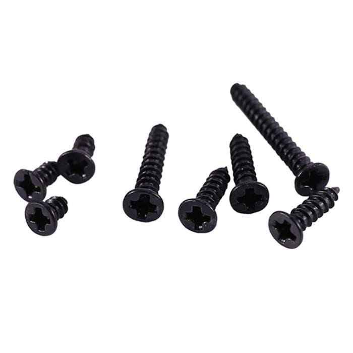 800pcs/lot Self Tapping Carbon Steel Cross Head Screw Bolt Set Black