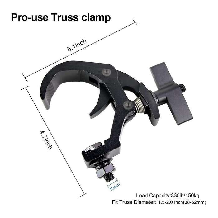 C Clamp Bracket Hook Clamp, 110lb Aluminum Alloy Truss Clamp,4pcs