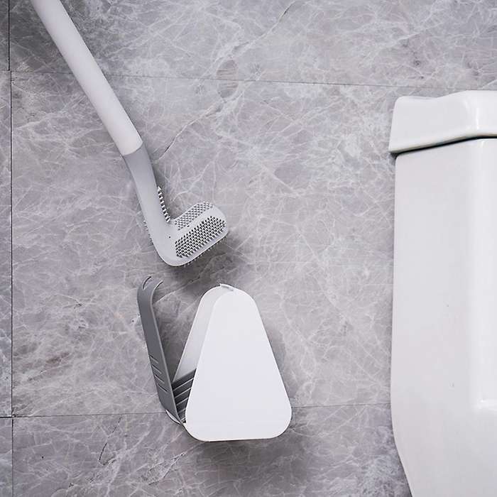 Golf Head Silicone Toilet Brush Cleaner Cleaning Brushes, Grey