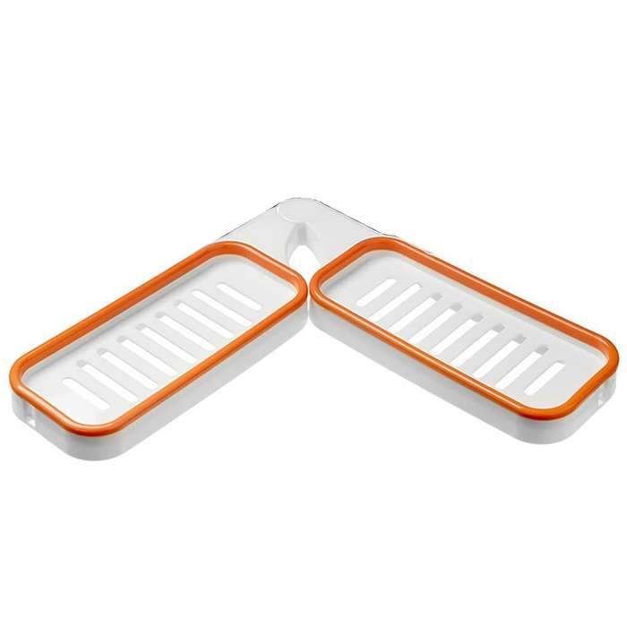 Bathroom Corner Punch-free Rack, Corner Shelf Shower Orange