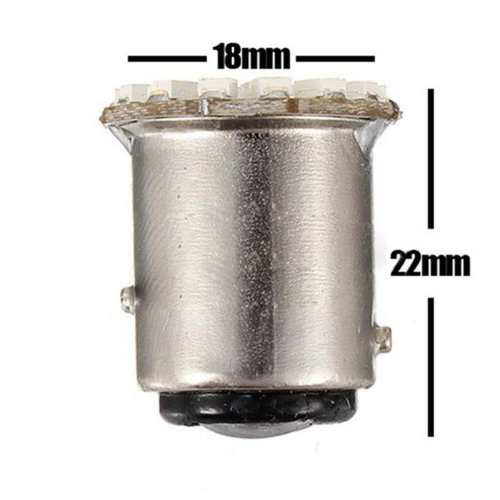 2x 1157 T25 S25 Bay15d 22 Smd Led White Car Stop Tail Turn Light