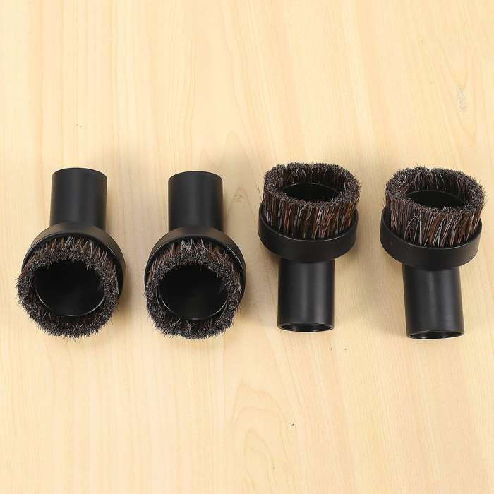 4 Pcs Horsehair Bristle Vacuum Cleaner Round Dusting Brush