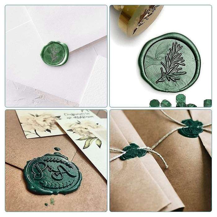 Sealing Wax Beads, 200 Pieces Wax Seal Beads, Green Wax Seal