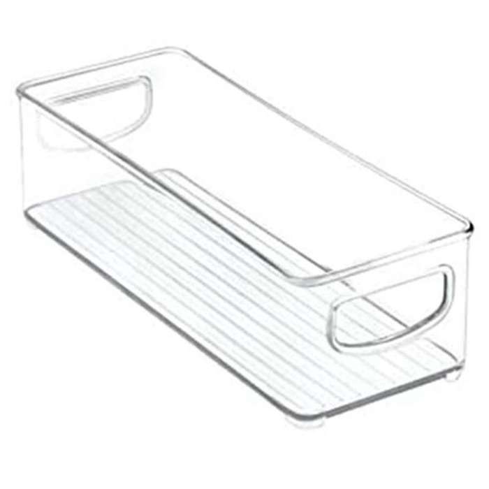 Stackable Plastic Food Storage Bin with Handles for Kitchen Pantry
