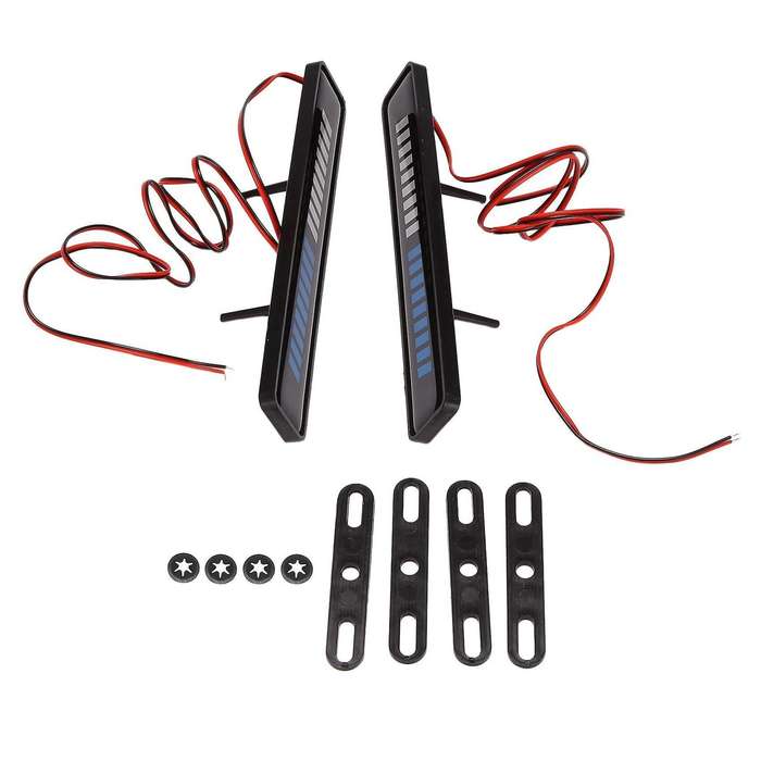 Pair Blue + White Light Front Bumper Grilles Lights for Bmw Ford