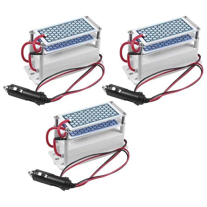 3x Ozone Generator Car 12v 10g Portable Ceramic Plate Air Purifier