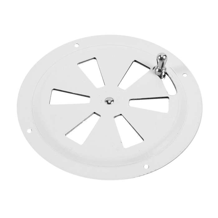 Round Air Louver Vent & Side Knob Opening Grille Cover Marine Boat Rv