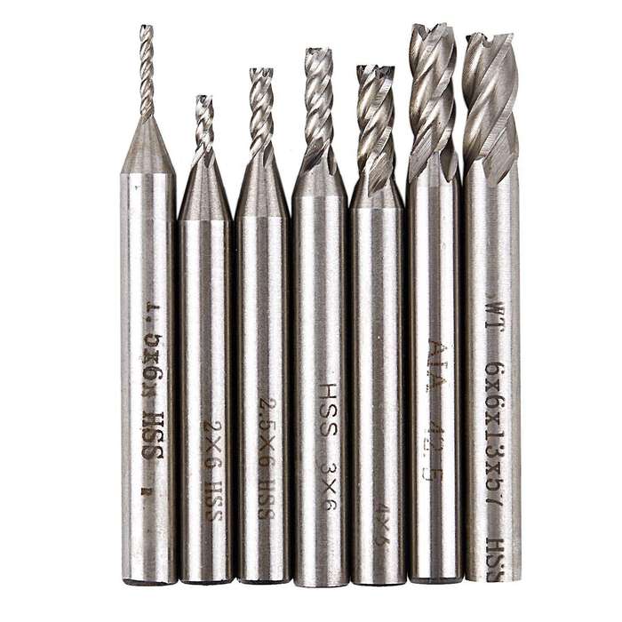 10pcs 2mm 1/8 Inch Shank Engraving Bit Carbide End Mill Cnc Cutter