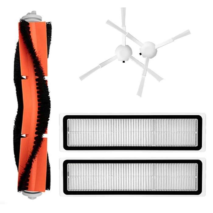 5pcs for Xiaomi Stytj05zhm Main Side Brush Filter Screen Dust Bag