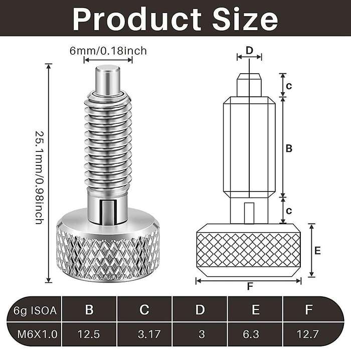 Hand Retractable Spring Plunger Release Pins for Rolling Toolbox B