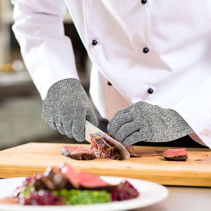 2 Pairs Cut Resistant Gloves Food Grade Level 5 ,for Oyster (large)