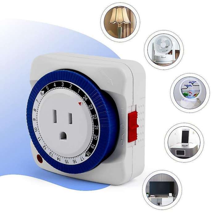 Outlet Timer Switch 24 Hour Plug-in Mechanical Outlet Timer Us Plug