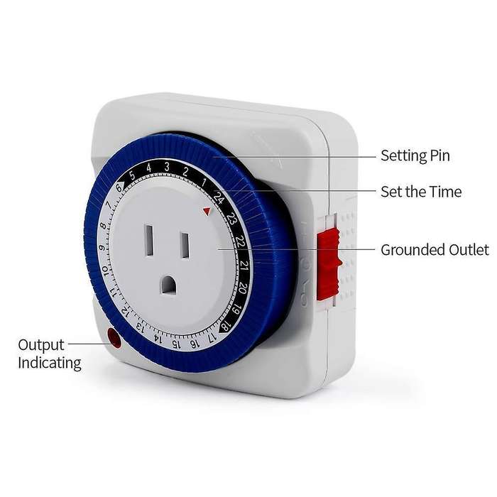 Outlet Timer Switch 24 Hour Plug-in Mechanical Outlet Timer Us Plug