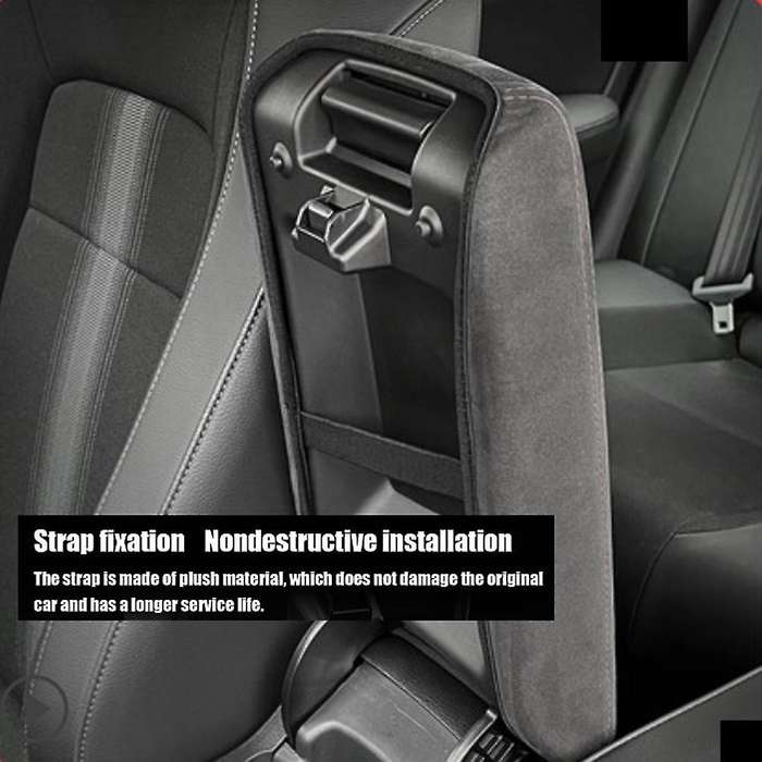 Suede Armrest Box Cover Pad Storage Organizer Accessories