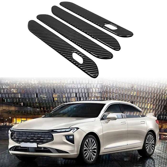 4pcs Car Outside Door Handle Bowl Trim Cover Bright Silver