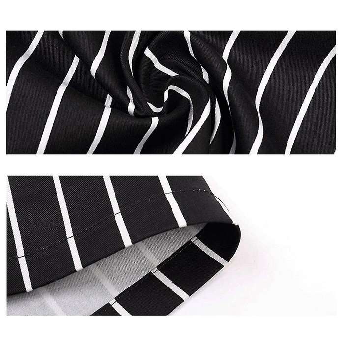 2 Pack Pockets Black Chef Apron for Women Men 30.3 Inch X 24 Inch