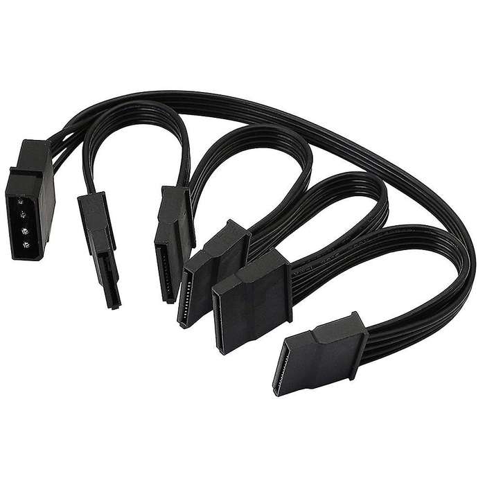 4pin Ide 1 to 5 Sata 15pin Hard Drive Power Supply Splitter Cable