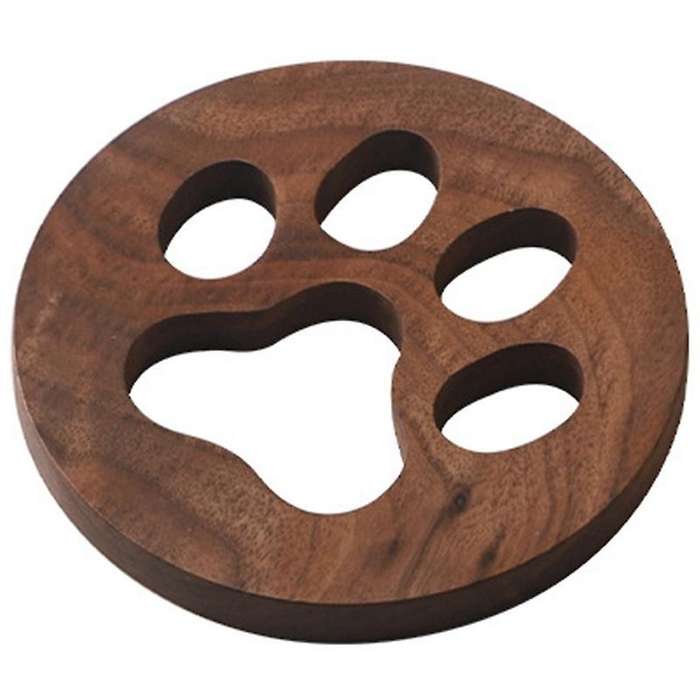 Solid Wood Tea Coaster Kungfu Tea Cup Holder Wooden Creative, B
