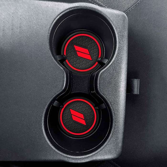 6pcs/set Car Coasters Water Cup Holder Insert Mats for Dodge 2015- 22