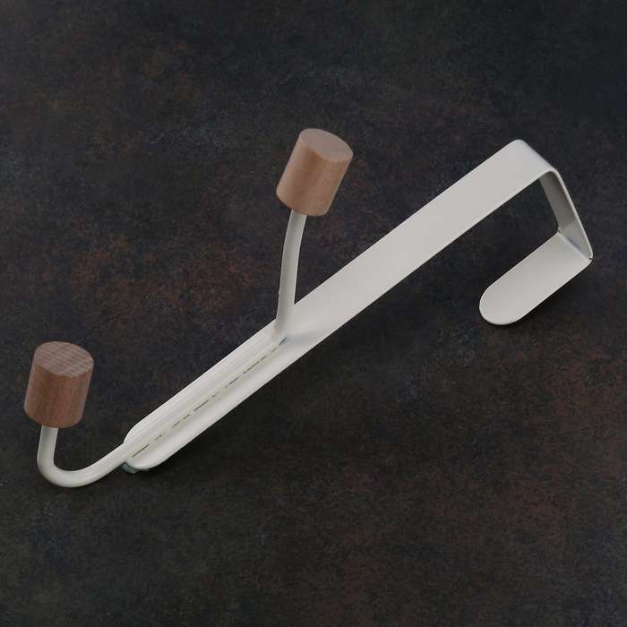 4pcs Punch-free Carbon Steel Door Rear Hook Clip-on Two-link Hook